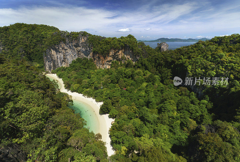 Krabi省，泰国，Koh Hong岛景观景观360度。